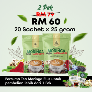 Kopi Moringa + Astaxanthin - 2 Pek + Freegift