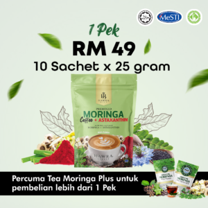 Kopi Moringa + Astaxanthin - 1 Pek Kopi